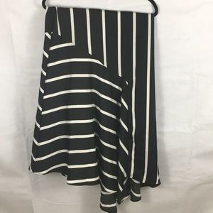 A line skirt black with white stripes #14